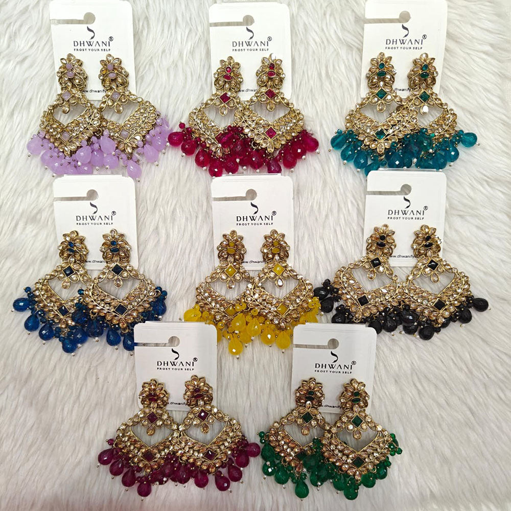 Dhwani Elegant Austrian Stone Pearl And Beads Dangler Earrings