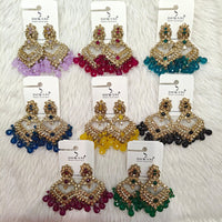 Dhwani Elegant Austrian Stone Pearl And Beads Dangler Earrings