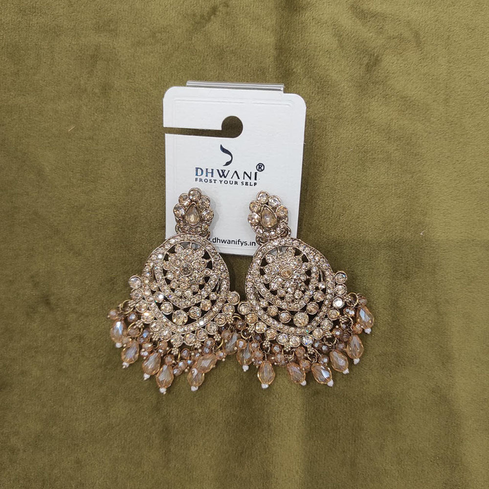 Dhwani Grace Crystal Stone Beads And Pearl Occasion Earrings