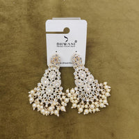 Dhwani Kundan And Austrian Stone Pearl Dangler Earrings 