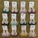 Dhwani Kundan And Austrian Stone Pearl Dangler Earrings