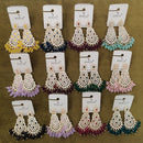 Dhwani Kundan And Austrian Stone Pearl Dangler Earrings