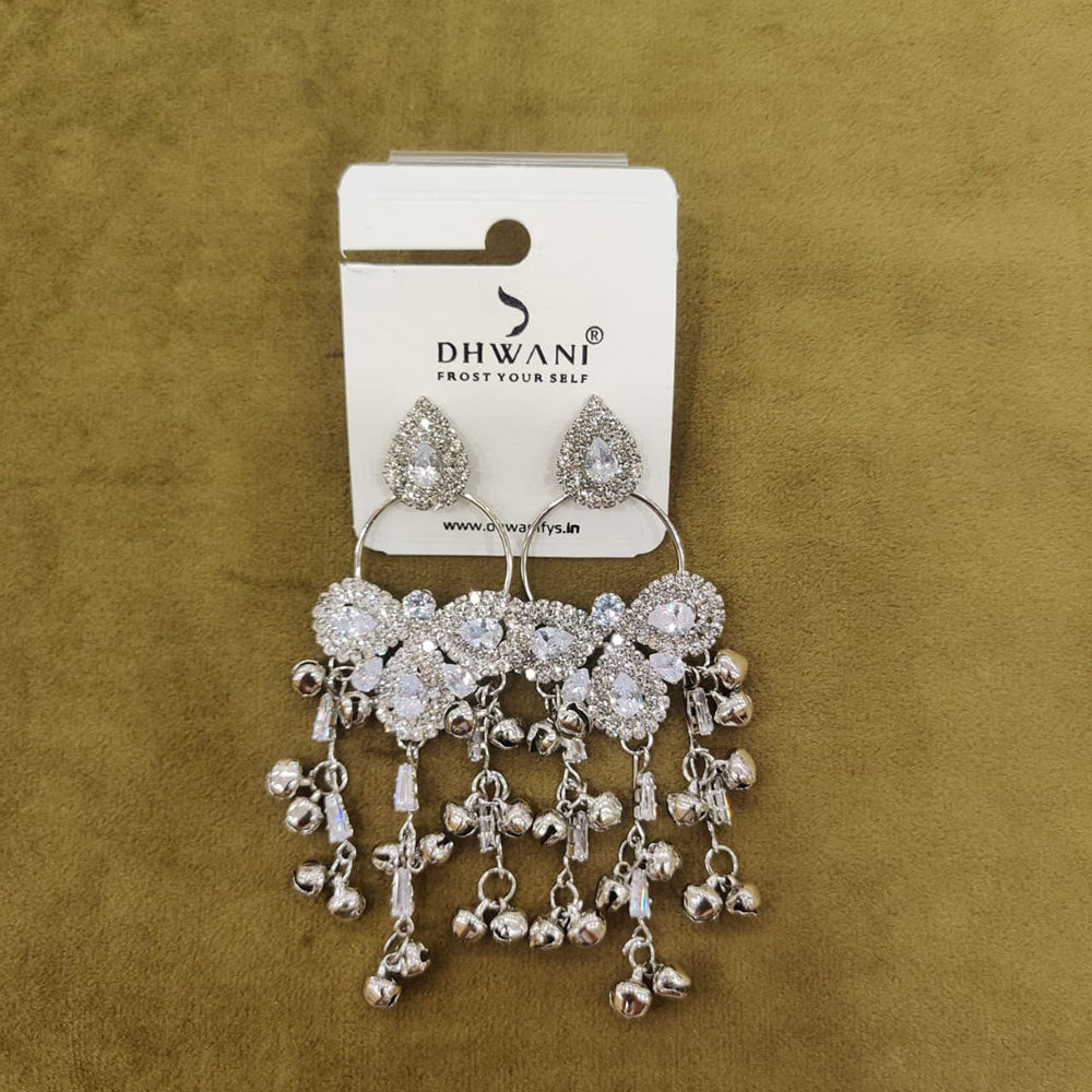 Dhwani Royal Austrian Stone And Ghungroo Statement Pack of 12 Dangler Dangler Earrings