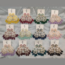 Dhwani Crystal Stone And Beads Dangler Earrings