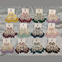 Dhwani Crystal Stone And Beads Dangler Earrings
