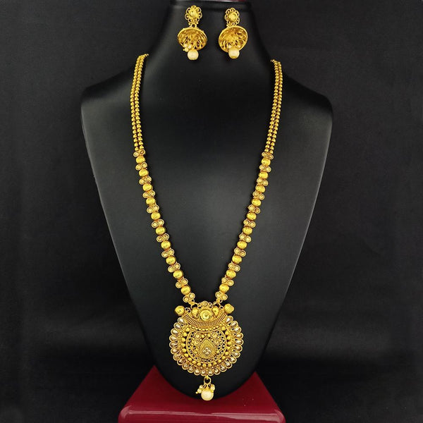 Darshana Jewels Gold Plated Brown Kundan Necklace Set  - FAP0002B