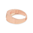 Etnico Stylish Rose Gold Plated Cubic Zirconia American Diamond Adjustable Finger Ring For Men & Boys (FL234RG)