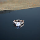 Etnico Rose Gold Plated Special Elegant Classy CZ Crystal Adjustable Designer Finger Ring for Women and Girls (Style 6)