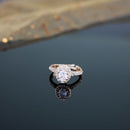 Etnico Rose Gold Plated Special Elegant Classy CZ Crystal Adjustable Designer Finger Ring for Women and Girls (Style 8)