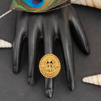 Js Fashion South Indian High Gold Temple Ring