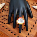 Js Fashion Heritage High Gold Kundan Stone And Meenakari Ring