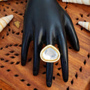 Js Fashion Heritage High Gold Kundan Stone And Meenakari Ring