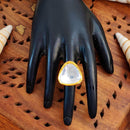 Js Fashion Heritage High Gold Kundan Stone And Meenakari Ring