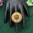 Js Fashion High Gold Royal Pota Stone And Pearl Designer Ring