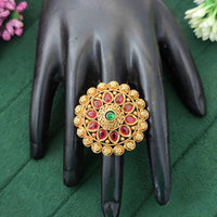 Js Fashion High Gold Royal Pota Stone Designer Ring