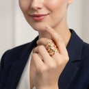 Js Fashion  Anti Tarnish Elegant High Gold Love Symbol Finger Ring