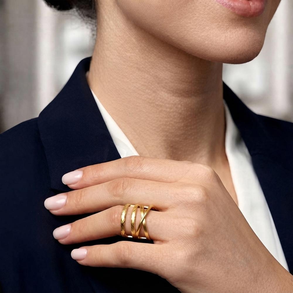 Js Fashion  Modern Anti Tarnish Statement Finger Ring