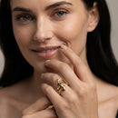 Js Fashion  Anti Tarnish High Gold Adjustable Designer Finger Ring