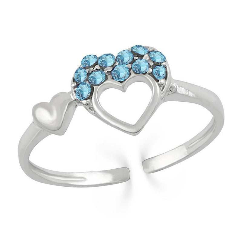 Darshana Jewels Silver Plated Austrian Stone Adjustable Ring