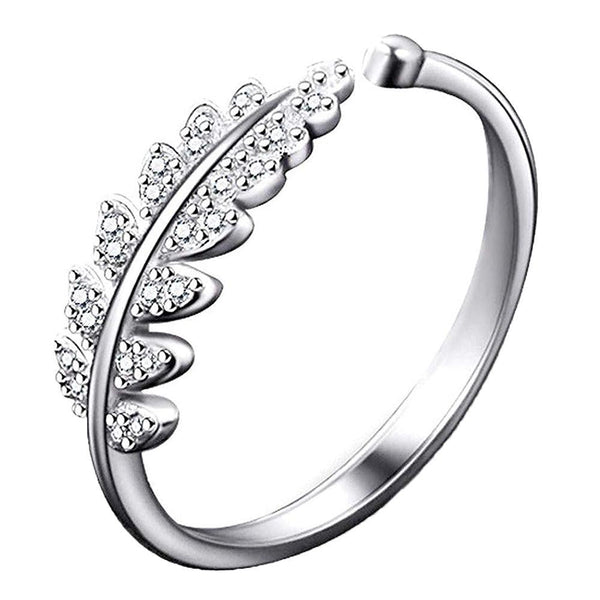 Darshana Jewels Silver Plated Austrian Stone Adjustable Ring