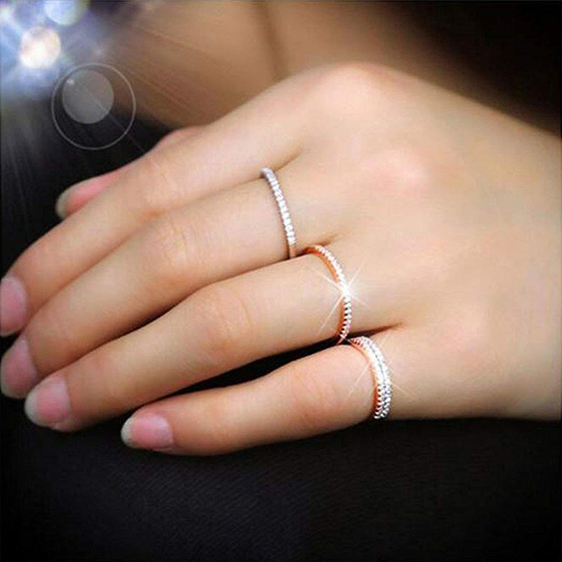 Mahi Valentine Gift Proposal Delicate and Trendy Adjustable Finger Ring with Crystal for Women (FR1103199R)