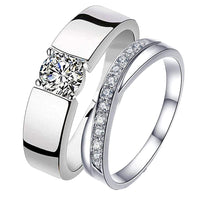 Mahi Valentine Gift Proposal Endless Affection Couple Ring with Crystal for Men and Women (FRCO1103209R)