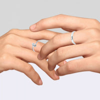 Mahi Valentine Gift Proposal Forever Together Couple Ring Set with Crystal for Men and Women (FRCO1103215R)