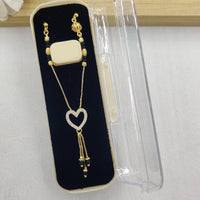 SP Jewellery Party Wear Austrian Stone And Beads Heart Shape Necklace