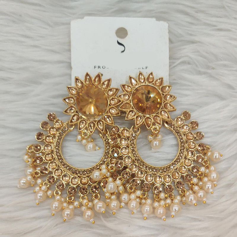 Dhwani Gold Plated Austrian Stone Dangler Earrings