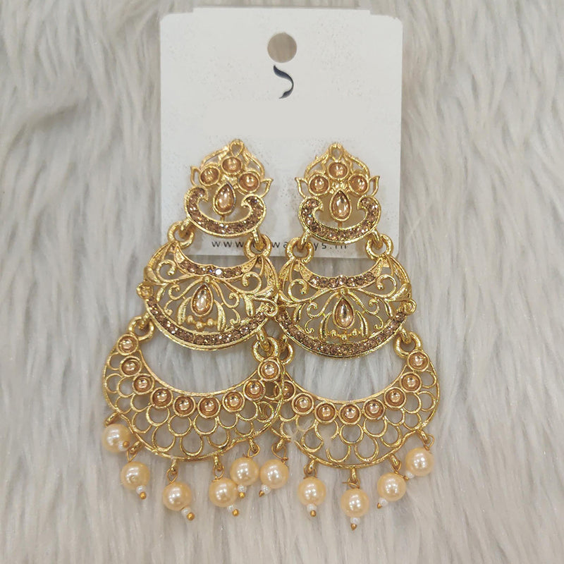 Dhwani Gold Plated Austrian Stone Dangler Earrings