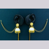 Mahavir Gold Plated Kanchain Jhumki Earrings