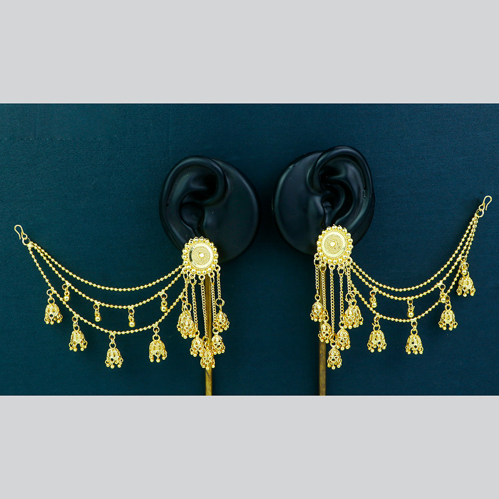 Mahavir Gold Plated Kanchain Jhumki Earrings