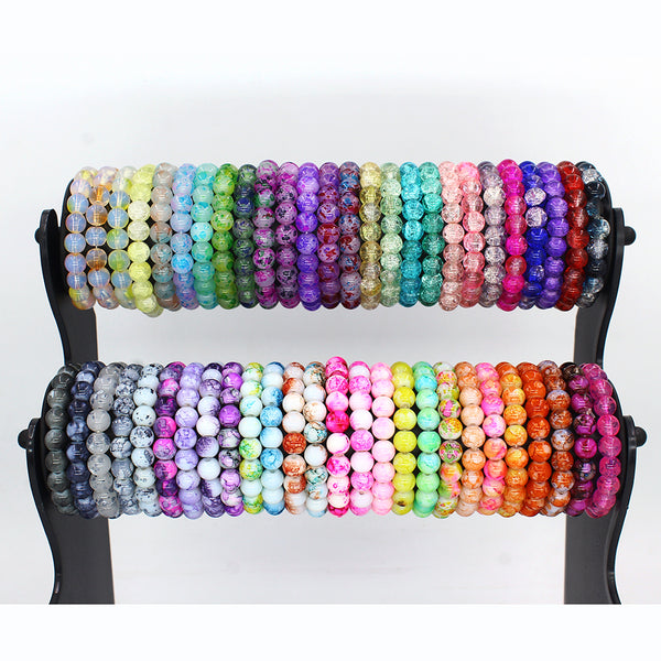Mahavir Multi Colors Glass Beads Bracelet Combo