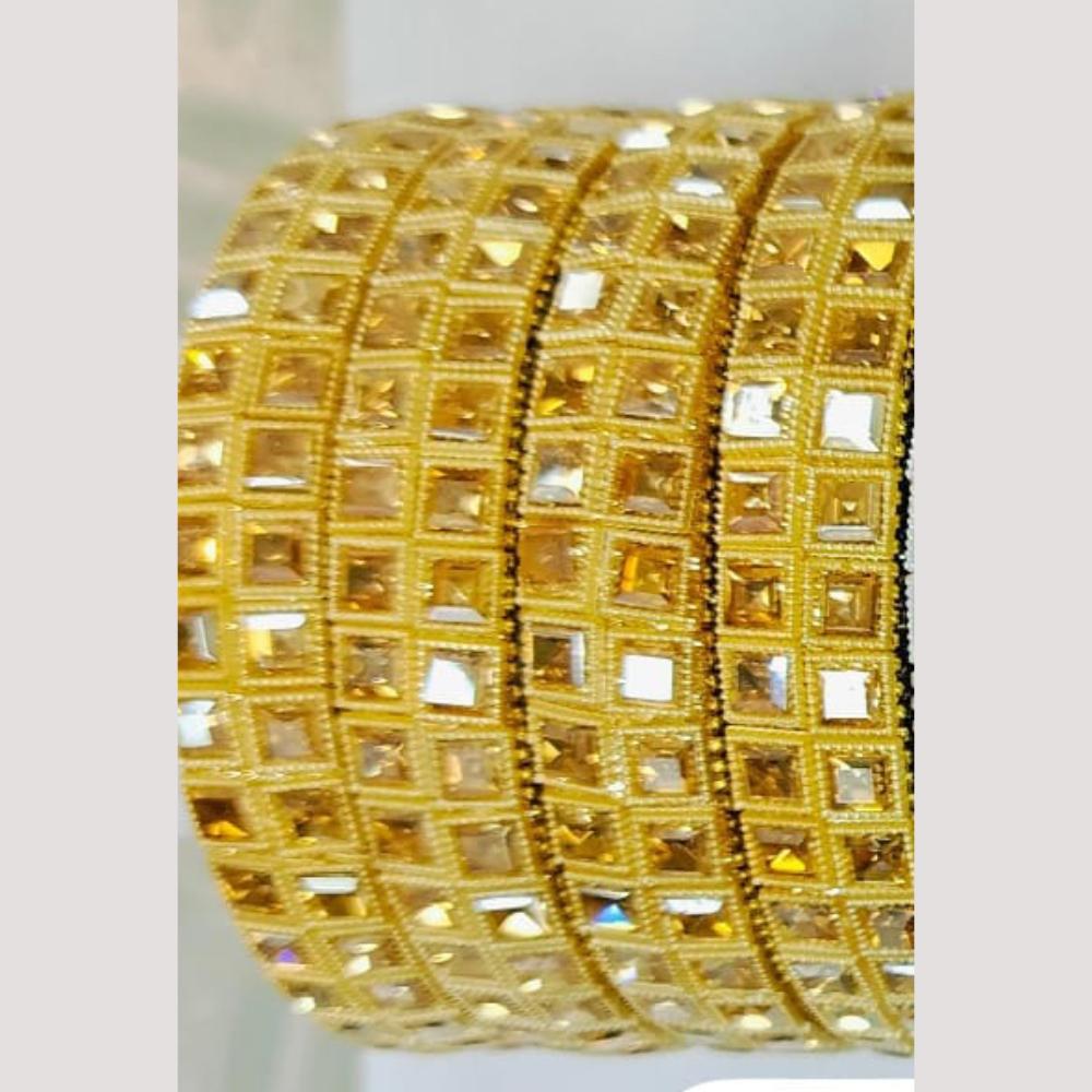 Chitra Bangles Glass Crystal Stone Bangle Set (8 Piece In One Box)