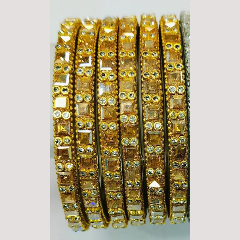 Chitra Bangles Glass Crystal Bangle Set (8 Piece In One Box)