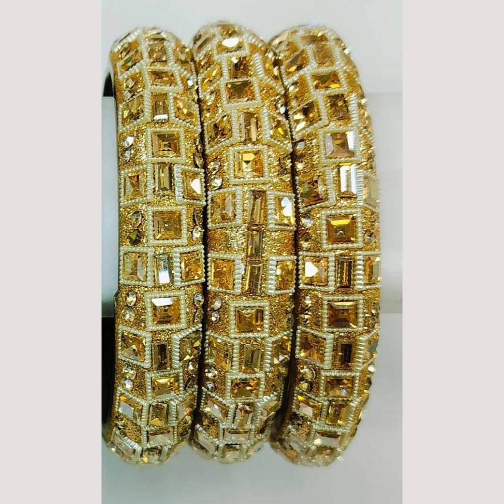 Chitra Bangles Glass Crystal Bangle Set (4 Piece In One Box)