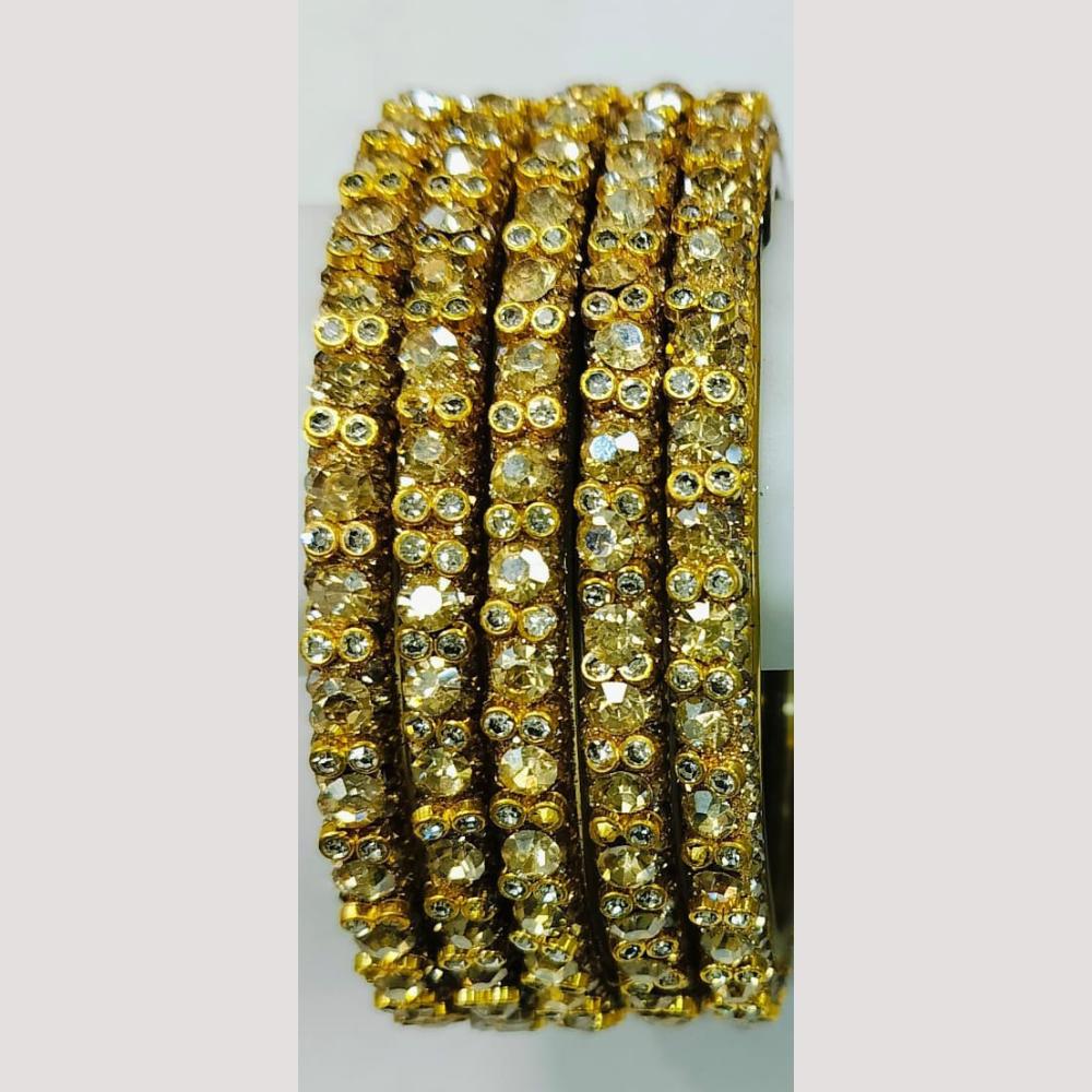 Chitra Bangles Glass Austrian Stone Bangle Set (8 Piece In One Box)