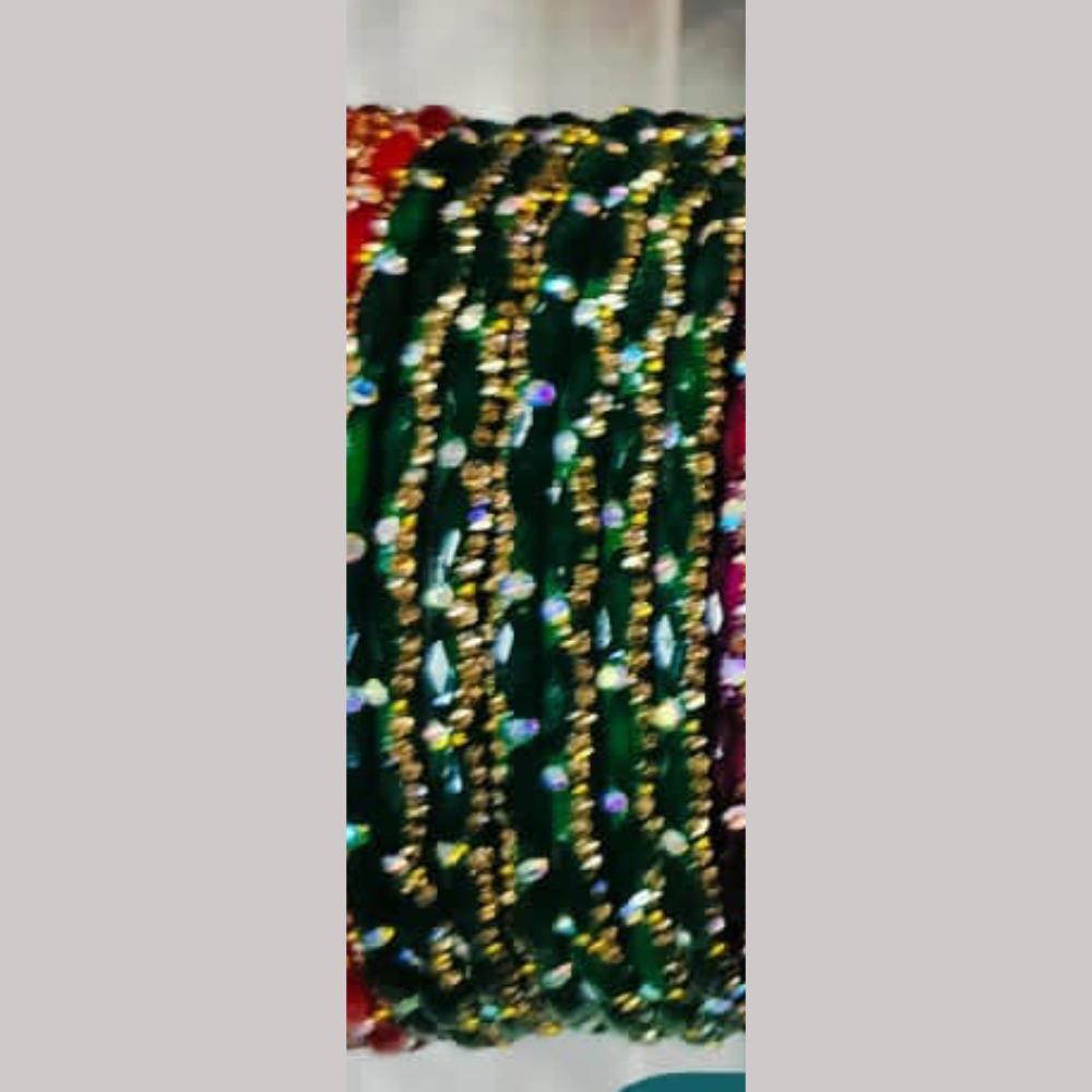 Chitra Bangles Multi Color Glass Bangle (12 Piece In One Box)