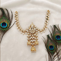 Js Fashion  Kundan Jewellery Design High Gold Polish Fancy Clustered Pearl Hair Accessories