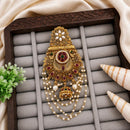 Js Fashion  Traditional High Gold Pearl Juda Hair Accessory
