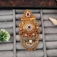Js Fashion  High Gold Antique Kundan Juda Pin Hair Accessory