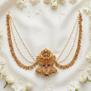 Js Fashion  Designer God Laxmi design Pearl jhumka Temple Juda Hair Accessory