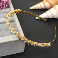 Js Fashion  Kundan High Gold Polish Hair Accessories