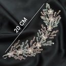 Js Fashion Pack Of 1 Elegant Crystal Floral Hair Vine pin – Handmade Wedding Tiara pin, Bridal Hair Accessory for Women & Girls Silver Pink Beaded Headpiece, Party & Ethnic