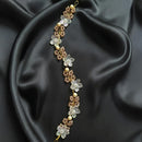 Js Fashion Pack Of 1  Bridal Pearl Floral Hair Vine for Women & Girl | Crystal Bridal Headpiece with Gold Wire | Wedding Bun & Updo Accessory | Handmade Pearl Crystal Hair Vine for Brides & Bridesmaids