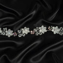 Js Fashion Pack of 1 Pearl Floral Bridal Hair Vine for Women & Girls | Crystal Headpiece with Gold Wire | Elegant Wedding Bun & Updo Accessory | Handmade Pearl-Crystal Hair Vine for Brides and Bridesmaids