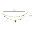 EtnicoTraditional Pearl Beaded Hair Chain with Stone Detailing for Women (HC02G)
