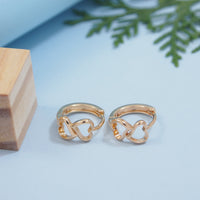 Tarohi Jewels Stainless Steel Heart Hoops Earring