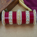 House of Jewellery Glam Kundan Stone Acrylic Wedding Bangles Set