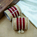 House of Jewellery Glam Crystal Stone Acrylic Wedding Bangles Set